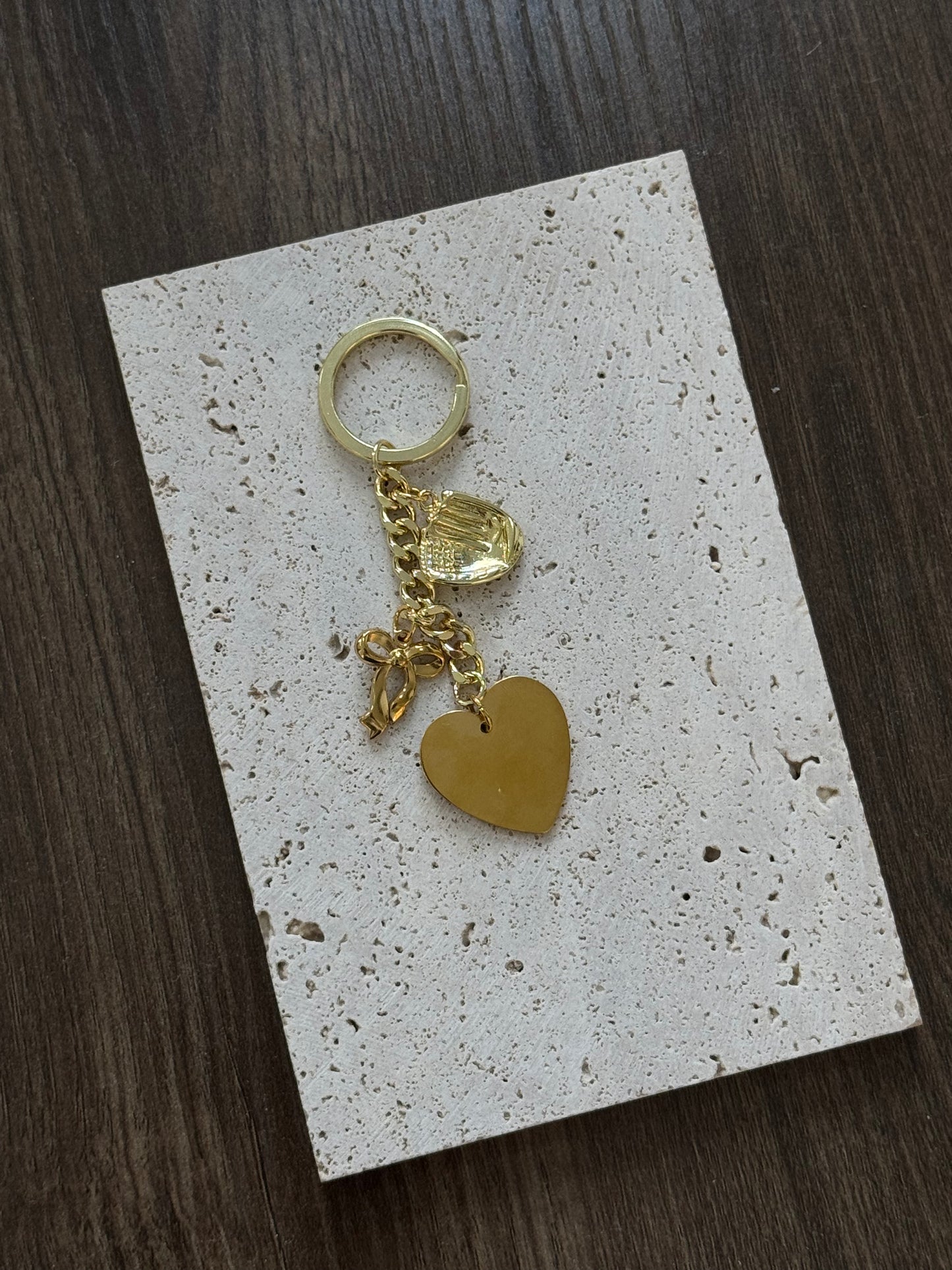 Game day engravable heart keychain