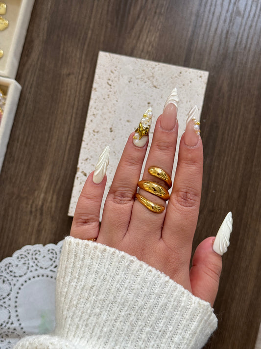 3-layer teardrop  ring